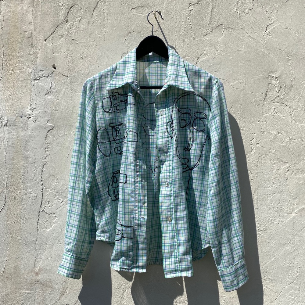 plaid women’s small / medium button up longsleeve